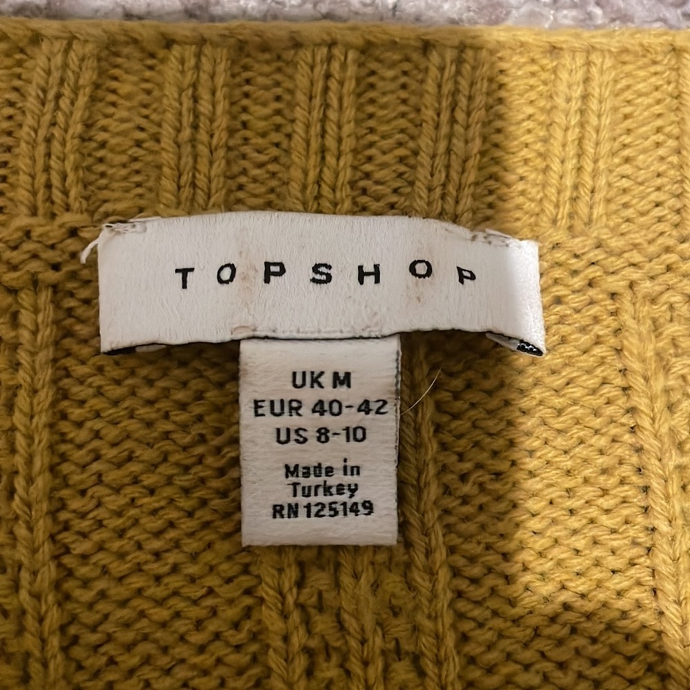 Top shop mustard yellow cropped sweater perfect for fall! - Picture 7 of 9